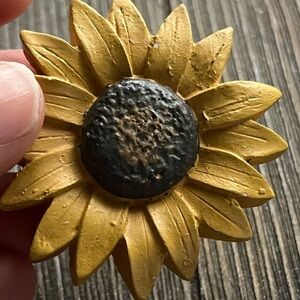 Sunflower Brooch Flower Brooches Large Garden Spring Easter